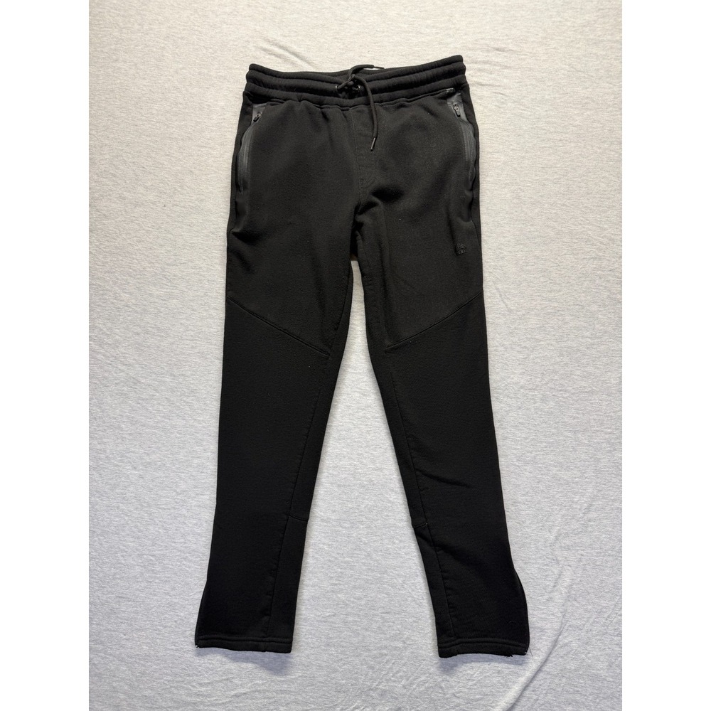 RBX Active Sweatpants Mens Medium Black Logo‎ Fleece Lined Drawstring Athleisure